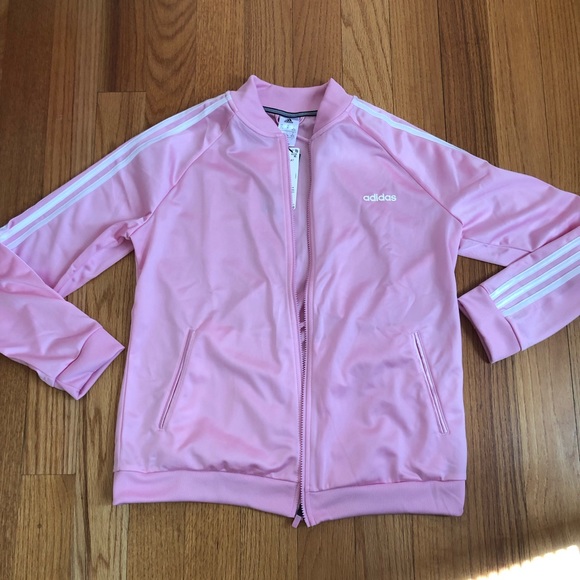 adidas Jackets & Coats Adidas Baby Pink Three Stripe Track Jacket